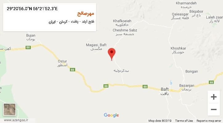 روستای مهرصالح بر روی نقشه