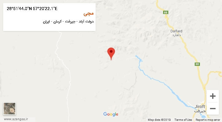 روستای مجی بر روی نقشه