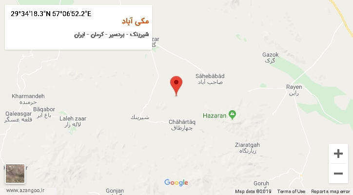 روستای مکی آباد بر روی نقشه