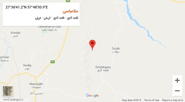 روستای ملاعباسی بر روی نقشه