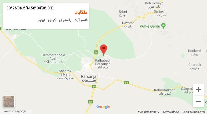 روستای ملکآباد بر روی نقشه