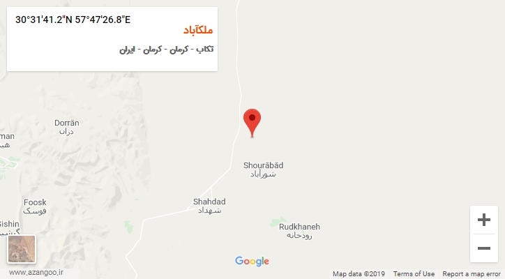 روستای ملکآباد بر روی نقشه