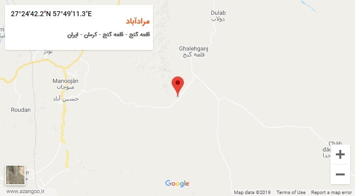 روستای مرادآباد بر روی نقشه