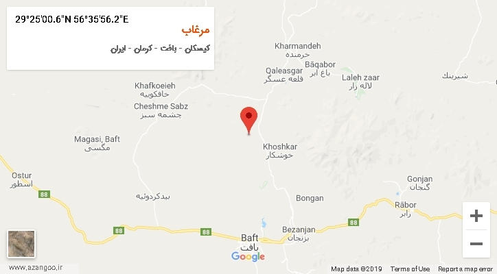 روستای مرغاب بر روی نقشه