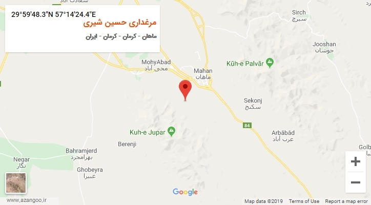 روستای مرغداری حسین شیری بر روی نقشه