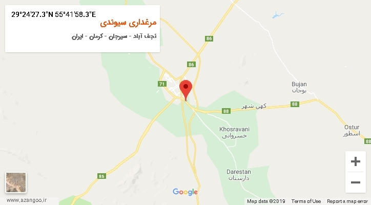 روستای مرغداری سیوندی بر روی نقشه