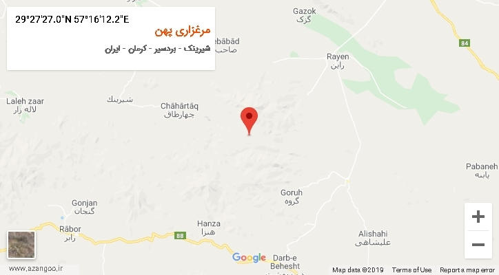روستای مرغزاری پهن بر روی نقشه