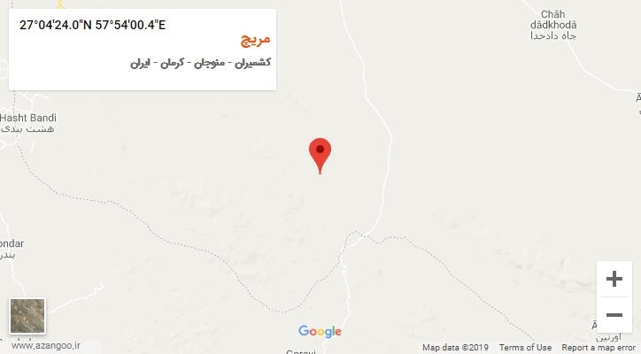 روستای مریچ بر روی نقشه