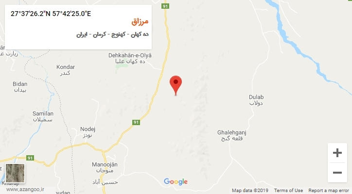 روستای مرزاق بر روی نقشه