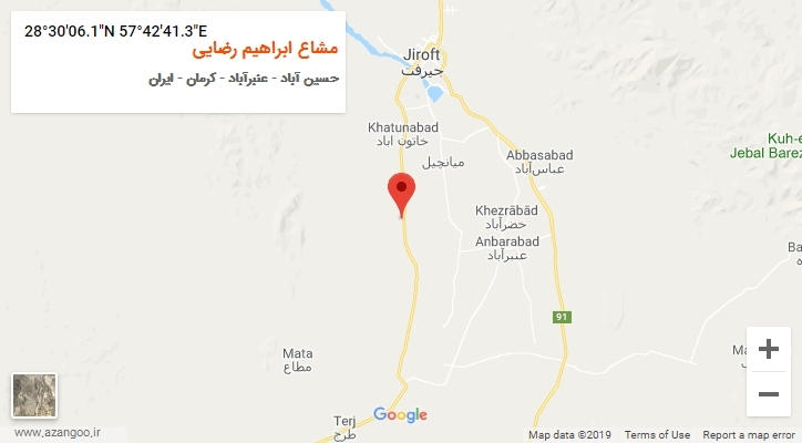 روستای مشاع ابراهیم رضایی بر روی نقشه