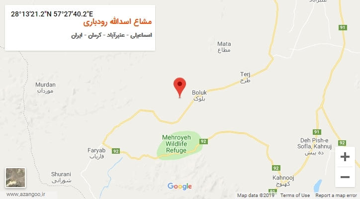 روستای مشاع اسدالله رودباری بر روی نقشه
