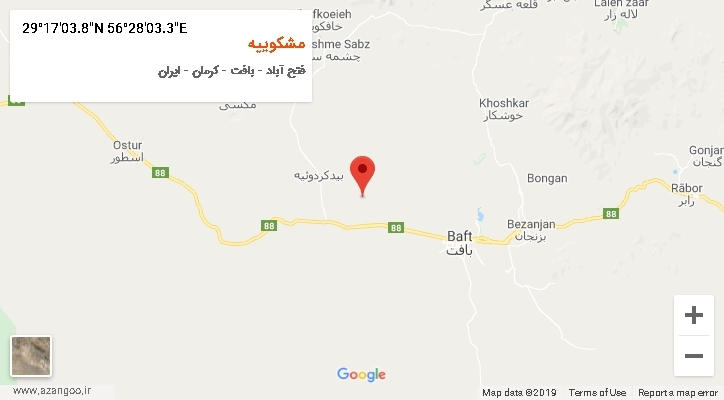 روستای مشکوییه بر روی نقشه