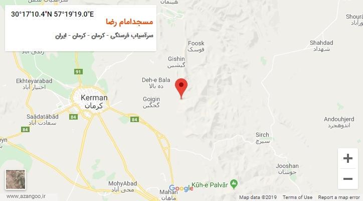 روستای مسجدامام رضا بر روی نقشه