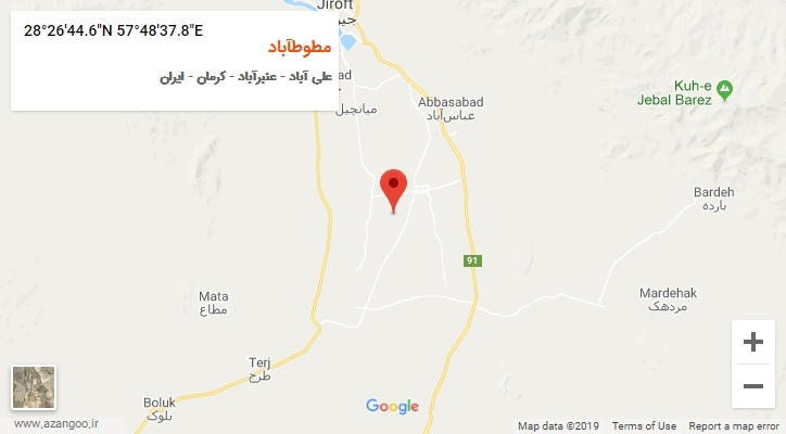 روستای مطوطآباد بر روی نقشه