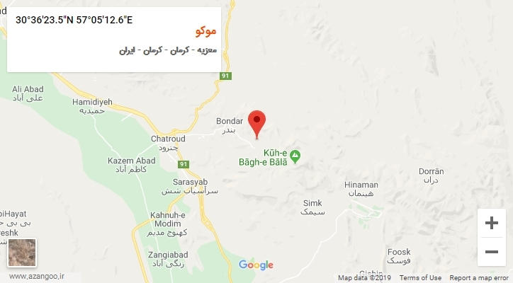 روستای موکو بر روی نقشه