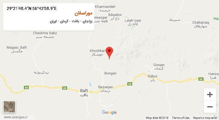 روستای موراسفان بر روی نقشه