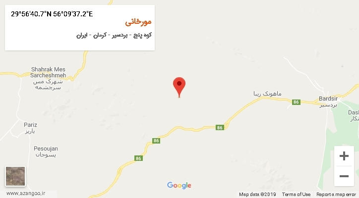 روستای مورخانی بر روی نقشه