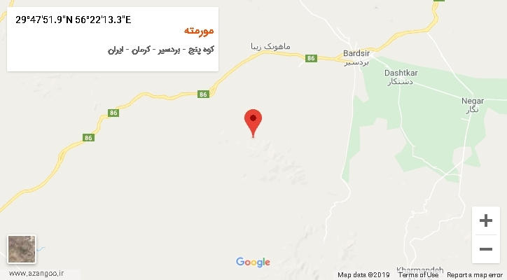 روستای مورمته بر روی نقشه
