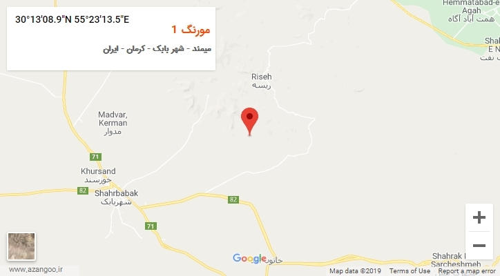 روستای مورنگ 1 بر روی نقشه