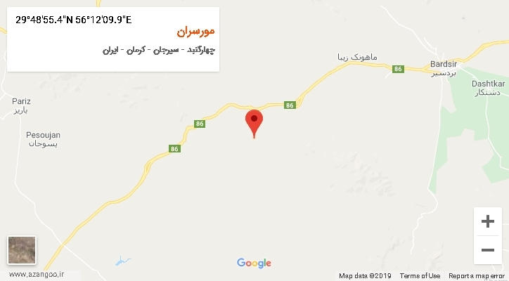 روستای مورسران بر روی نقشه