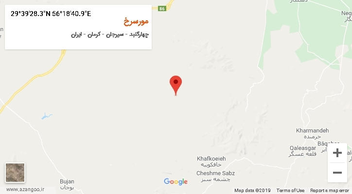روستای مورسرخ بر روی نقشه