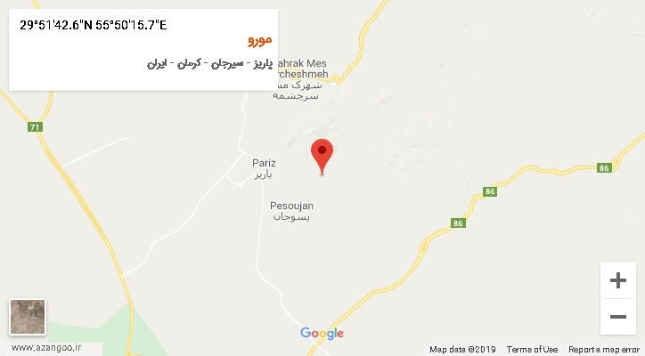 روستای مورو بر روی نقشه