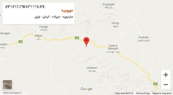 روستای موروییه بر روی نقشه
