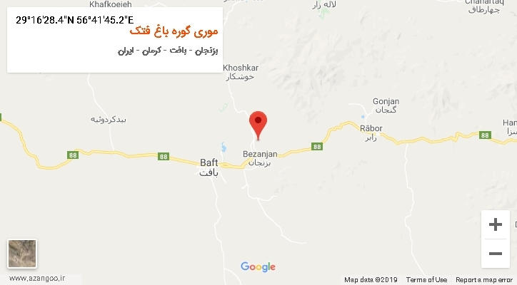 روستای موری گوره باغ فتک بر روی نقشه