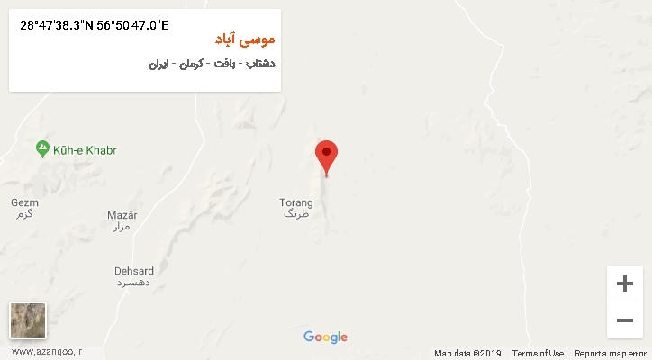 روستای موسی آباد بر روی نقشه