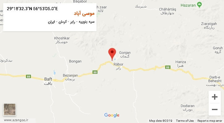 روستای موسی آباد بر روی نقشه