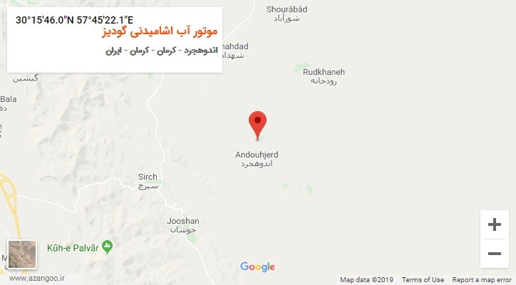روستای موتور آب اشامیدنی گودیز بر روی نقشه