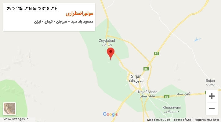 روستای موتوراضطراری بر روی نقشه