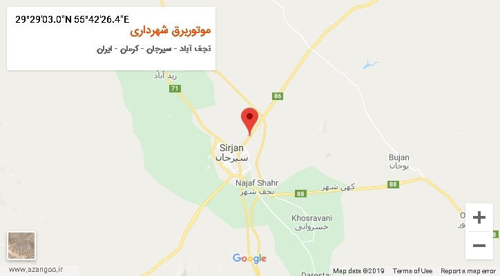 روستای موتوربرق شهرداری بر روی نقشه
