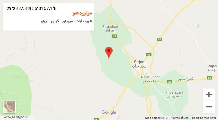 روستای موتوردهنو بر روی نقشه