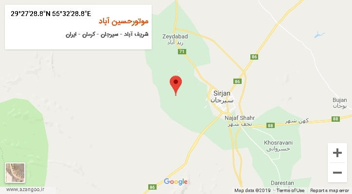 روستای موتورحسین آباد بر روی نقشه
