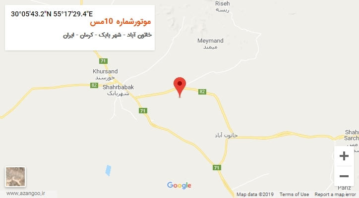روستای موتورشماره 10مس بر روی نقشه