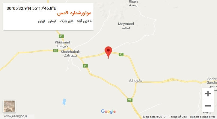 روستای موتورشماره 9مس بر روی نقشه