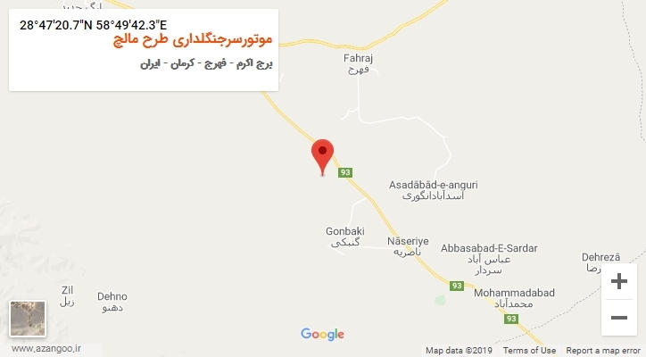 روستای موتورسرجنگلداری طرح مالچ بر روی نقشه