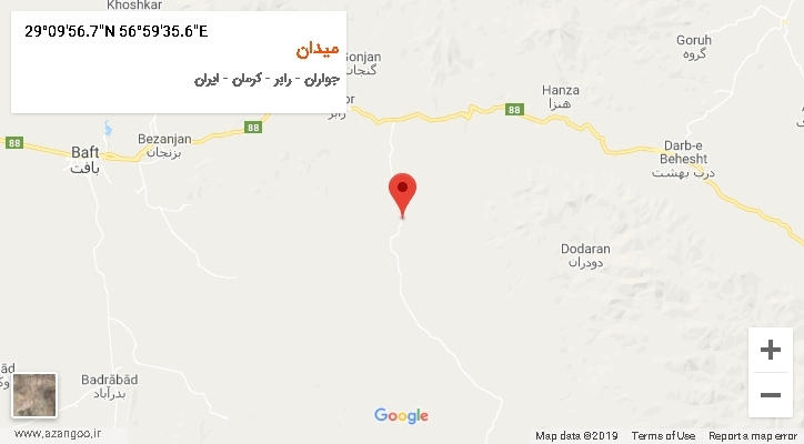 روستای میدان بر روی نقشه