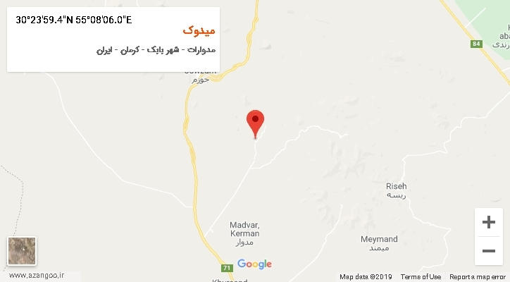 روستای میدوک بر روی نقشه