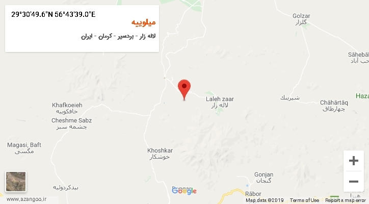 روستای میلوییه بر روی نقشه