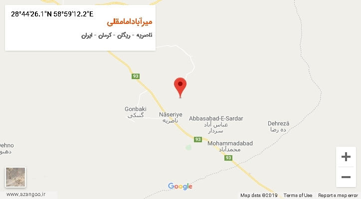 روستای میرآبادامامقلی بر روی نقشه
