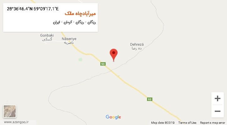 روستای میرآبادچاه ملک بر روی نقشه
