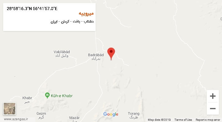 روستای میروییه بر روی نقشه