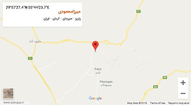 روستای میرزامحمودی بر روی نقشه