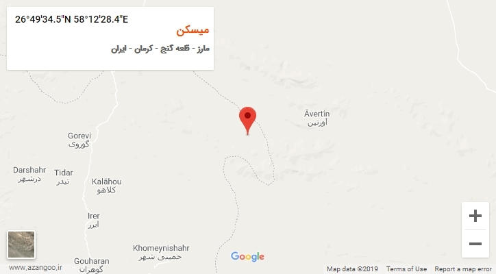 روستای میسکن بر روی نقشه