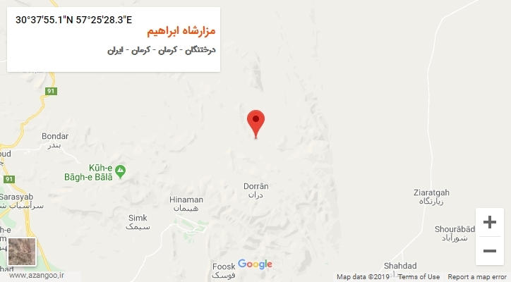 روستای مزارشاه ابراهیم بر روی نقشه