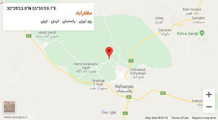 روستای مظفرآباد بر روی نقشه