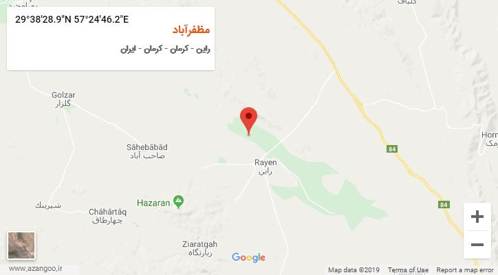 روستای مظفرآباد بر روی نقشه