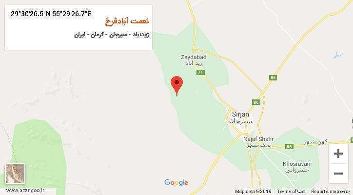 روستای نعمت آبادفرخ بر روی نقشه